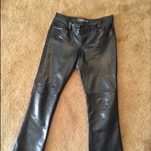 gap lined leather pants (regular) bootcut